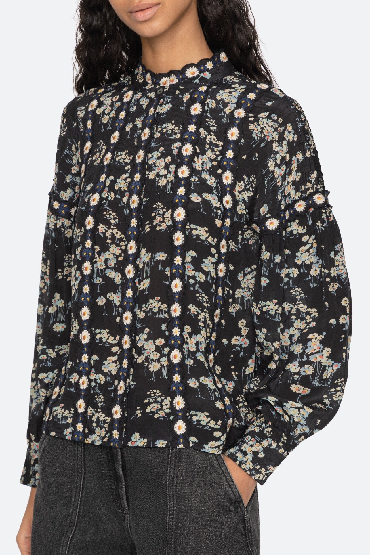 MONA PRINT L/SLV TOP (D1)