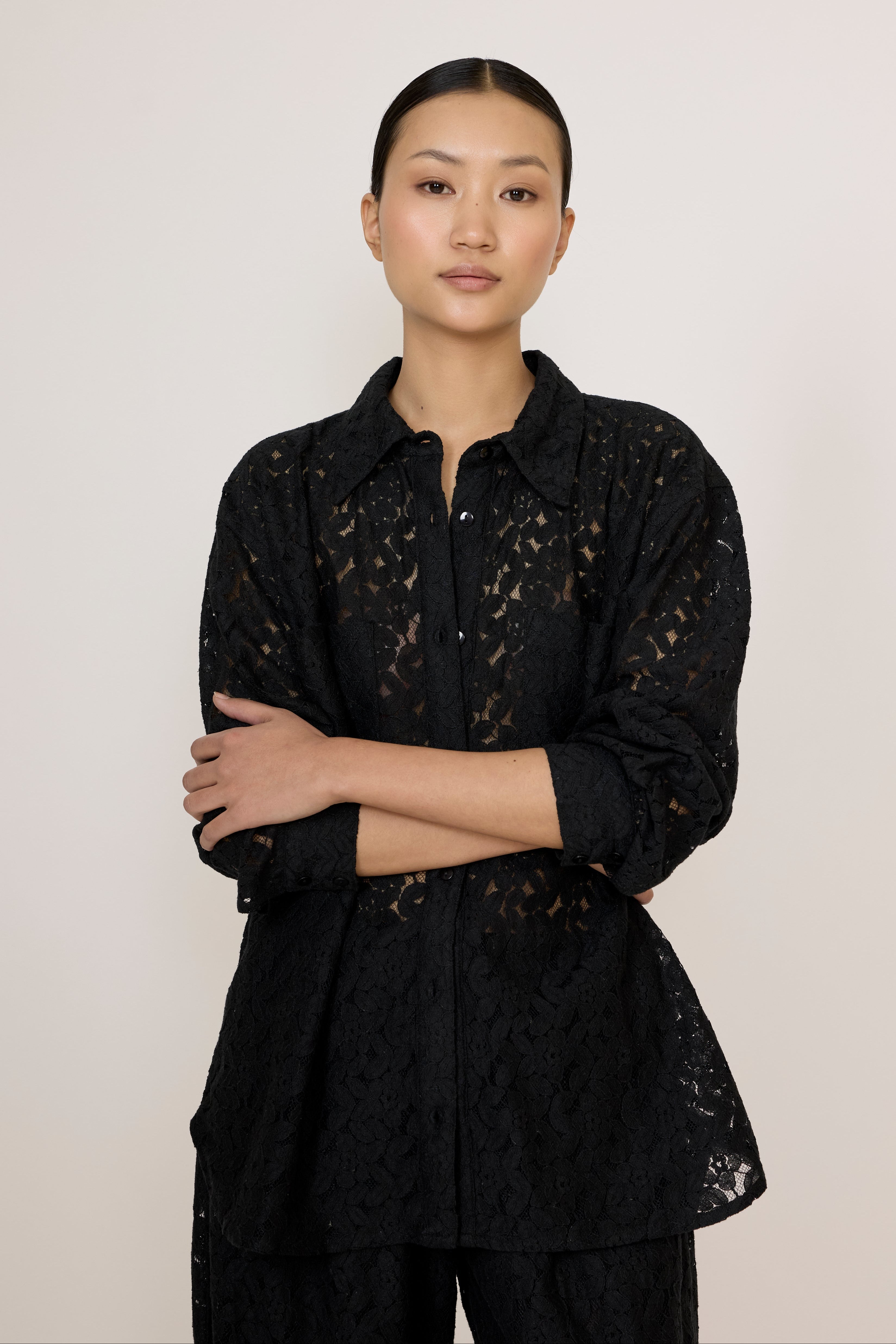 Everything Shirt - Black Lace