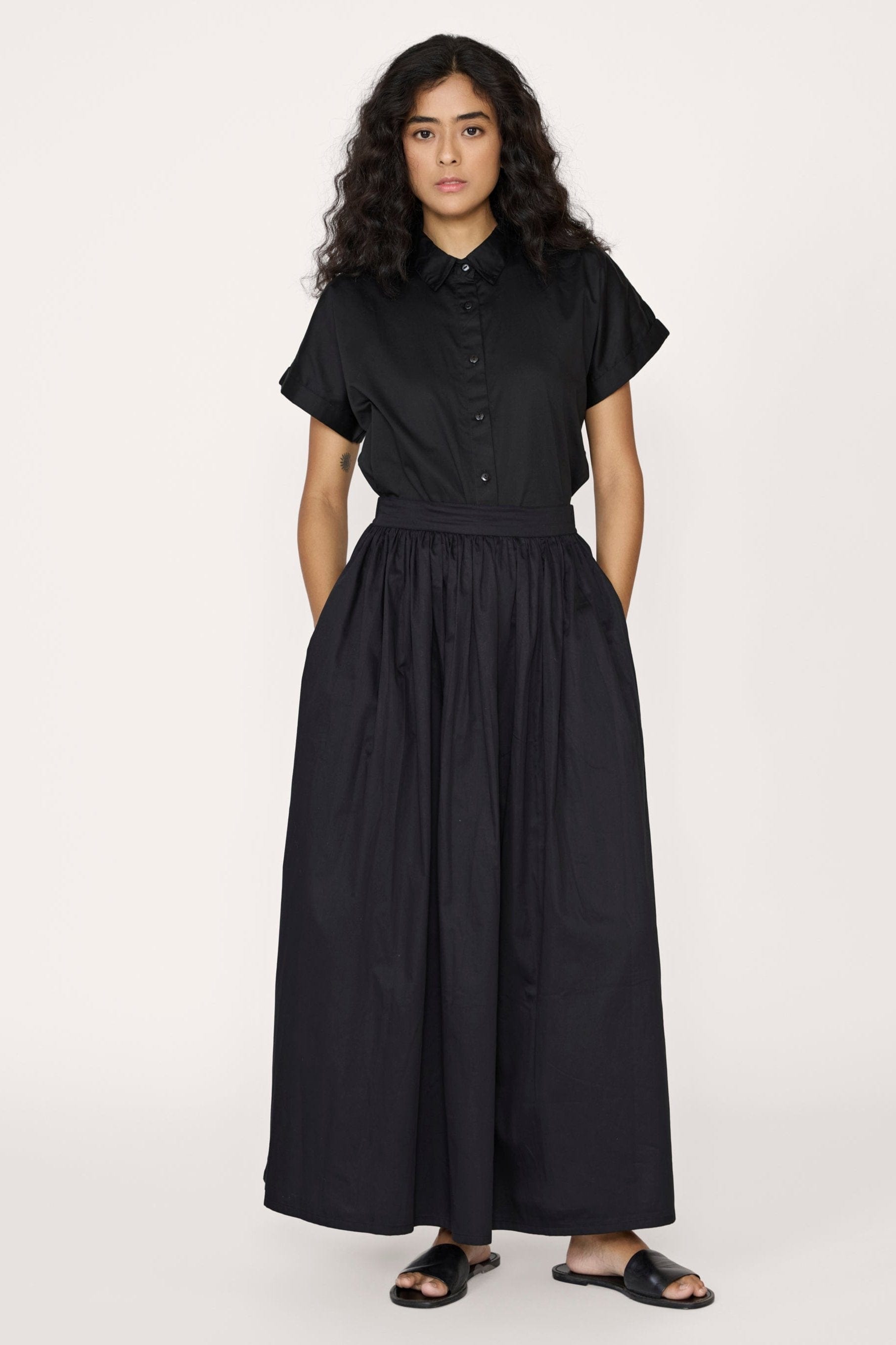 Relaxed Short Sleeve Shirt - Black