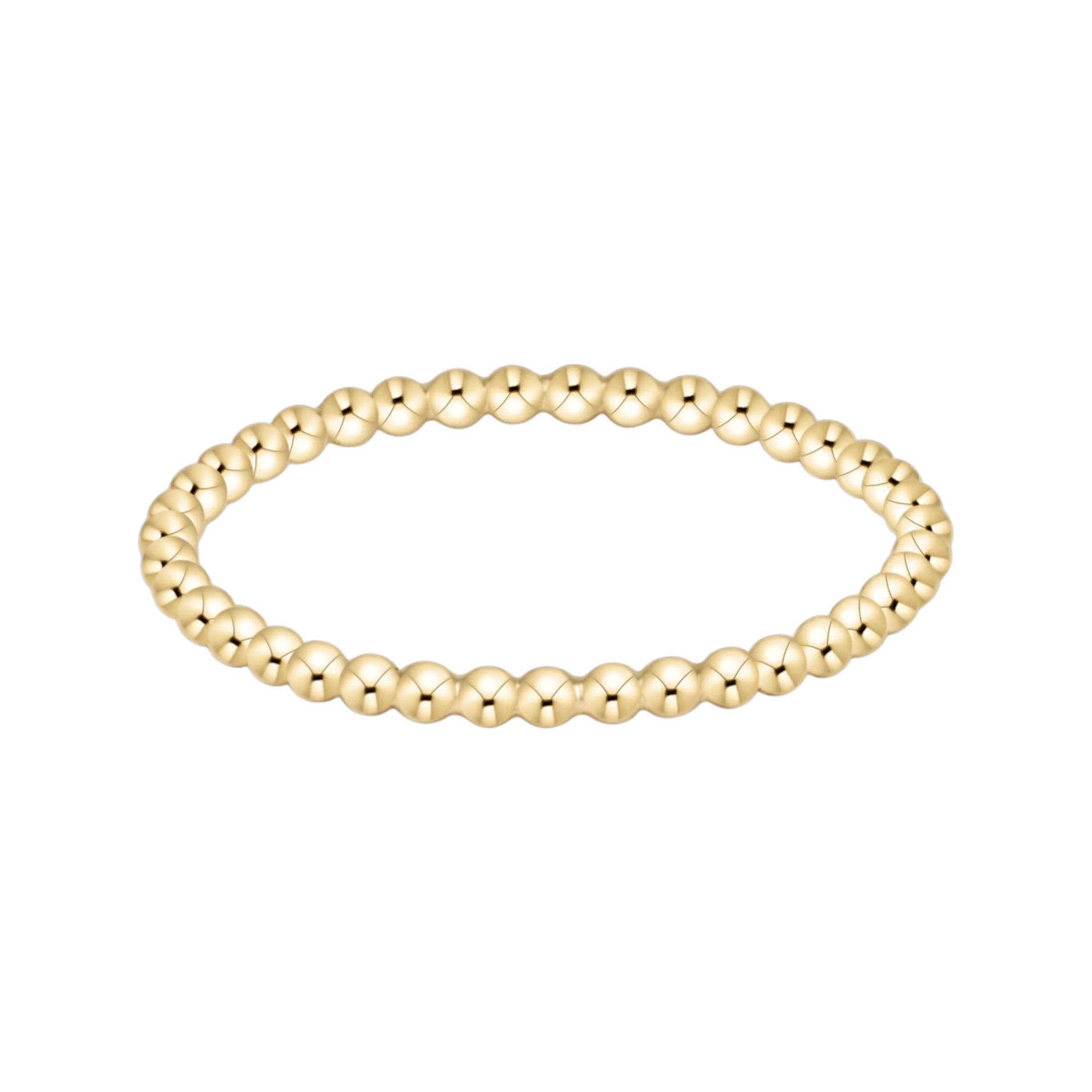 Classic Gold 1.5mm Beaded Ring - Size 6