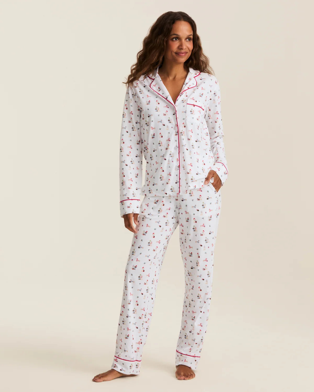 Women's Pima Pajama Set in Woof de Noel