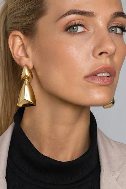 Double Golden Angles Earrings