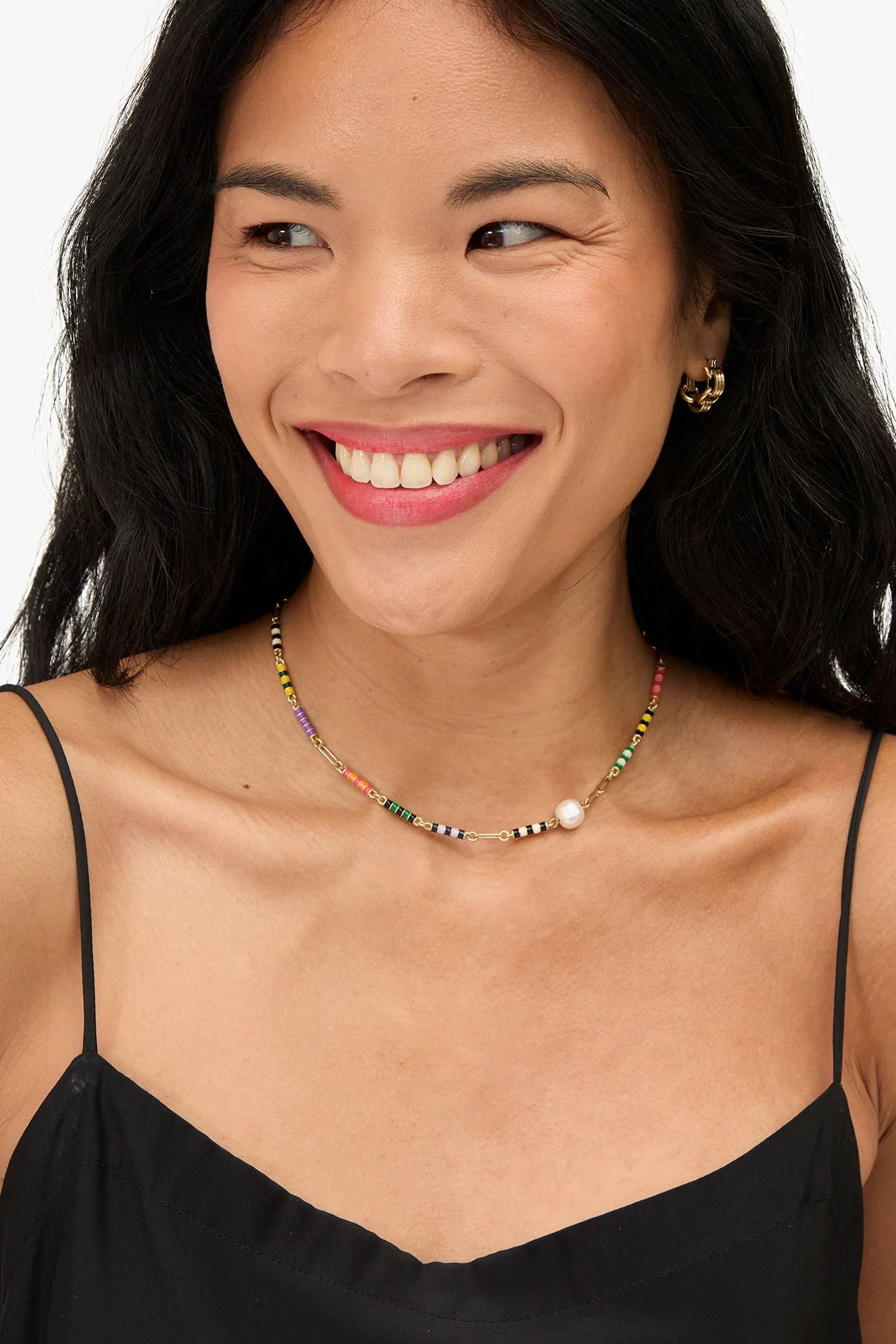Le Stripe Pearl Necklace
