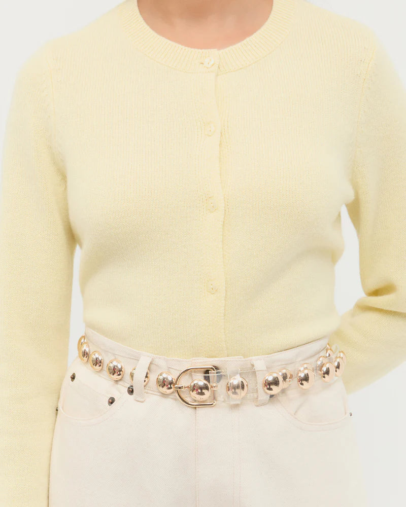 Issa Clear/Champagne Studded Belt