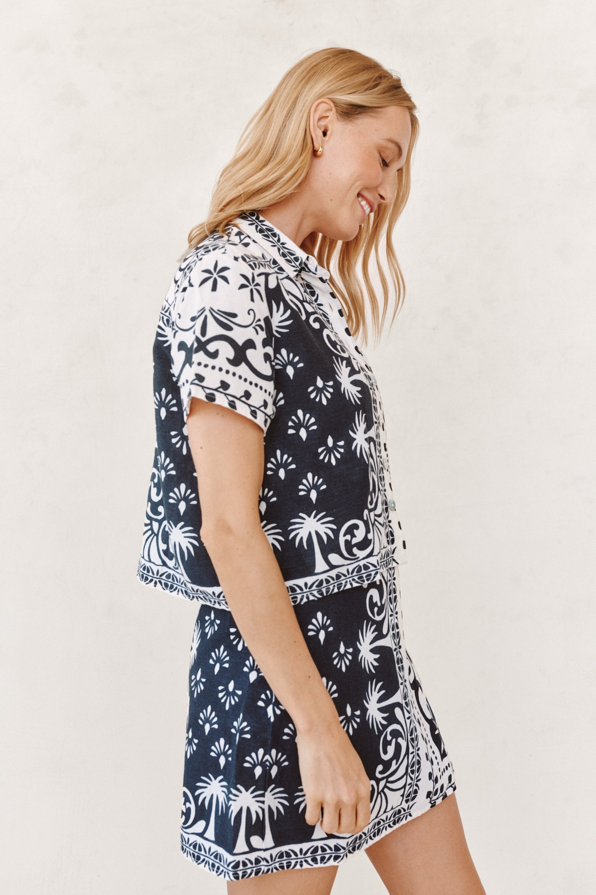 Bandana Short Sleeve Camp Shirt