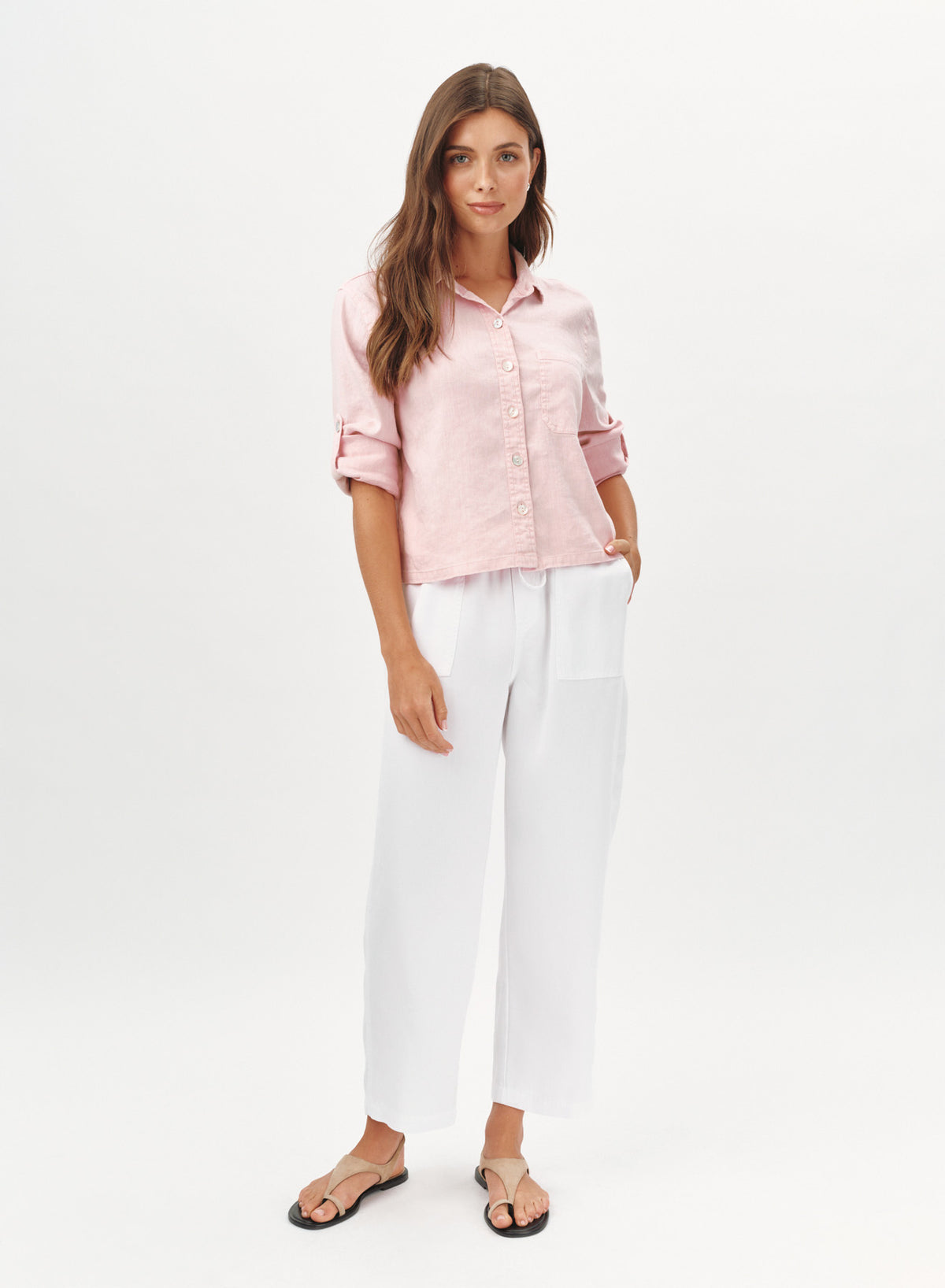 B20484-N19-308 - LONG SLEEVE PATCH POCKET WORK SHIRT