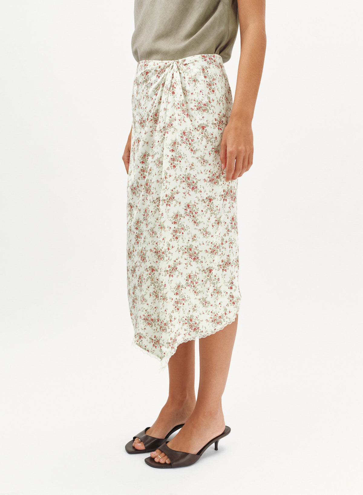 B30089-N65-304 - DRAPED MIDI SKIRT