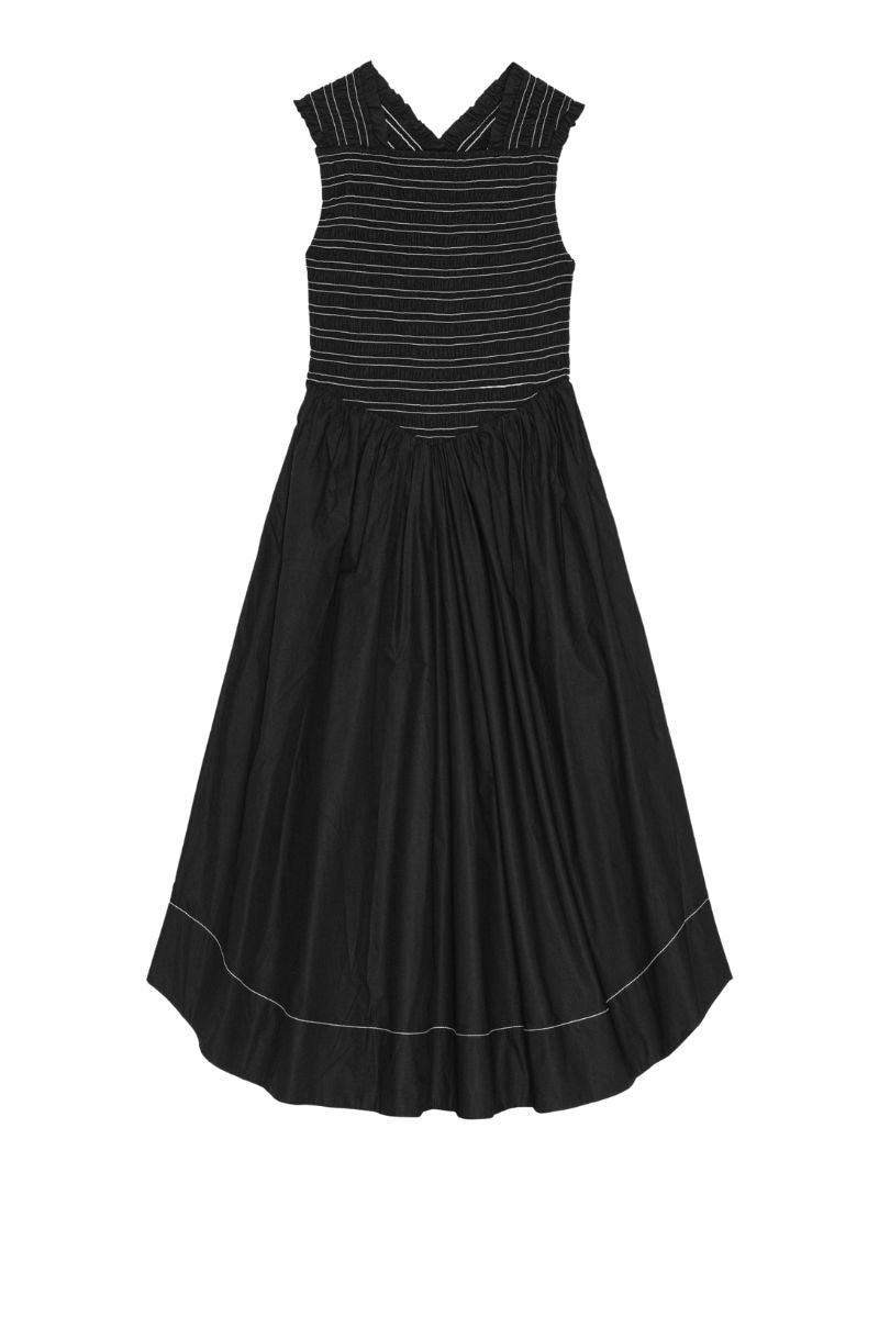 Smocked Strap Midi Dress