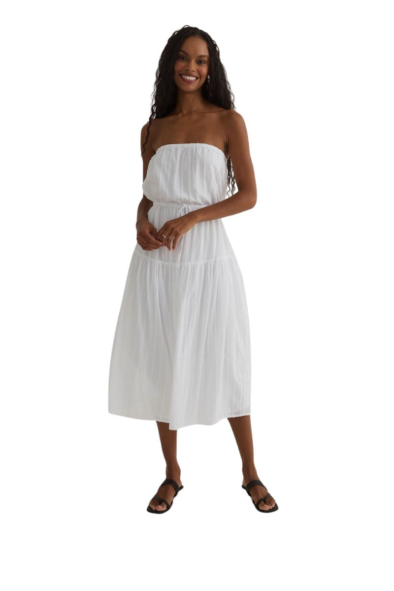 Ruffle Hem Midi Dress