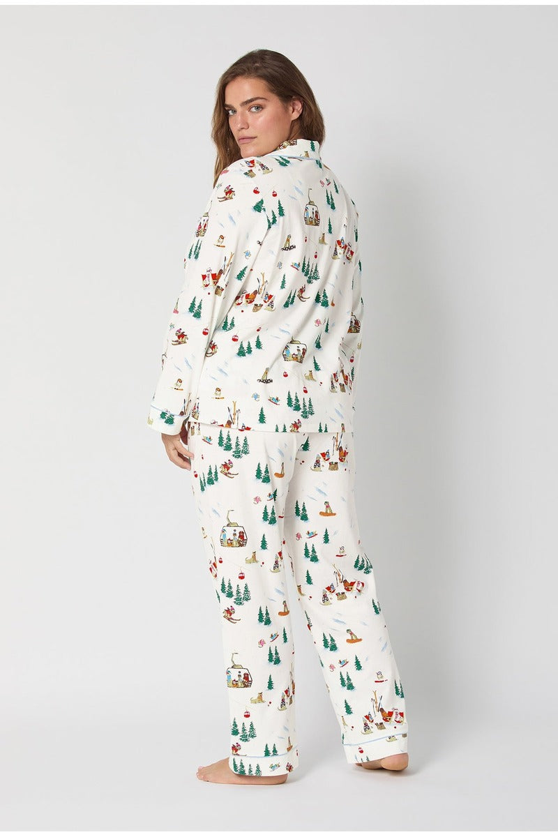 Ski Pups Long Sleeve Classic Stretch Jersey Pj Set