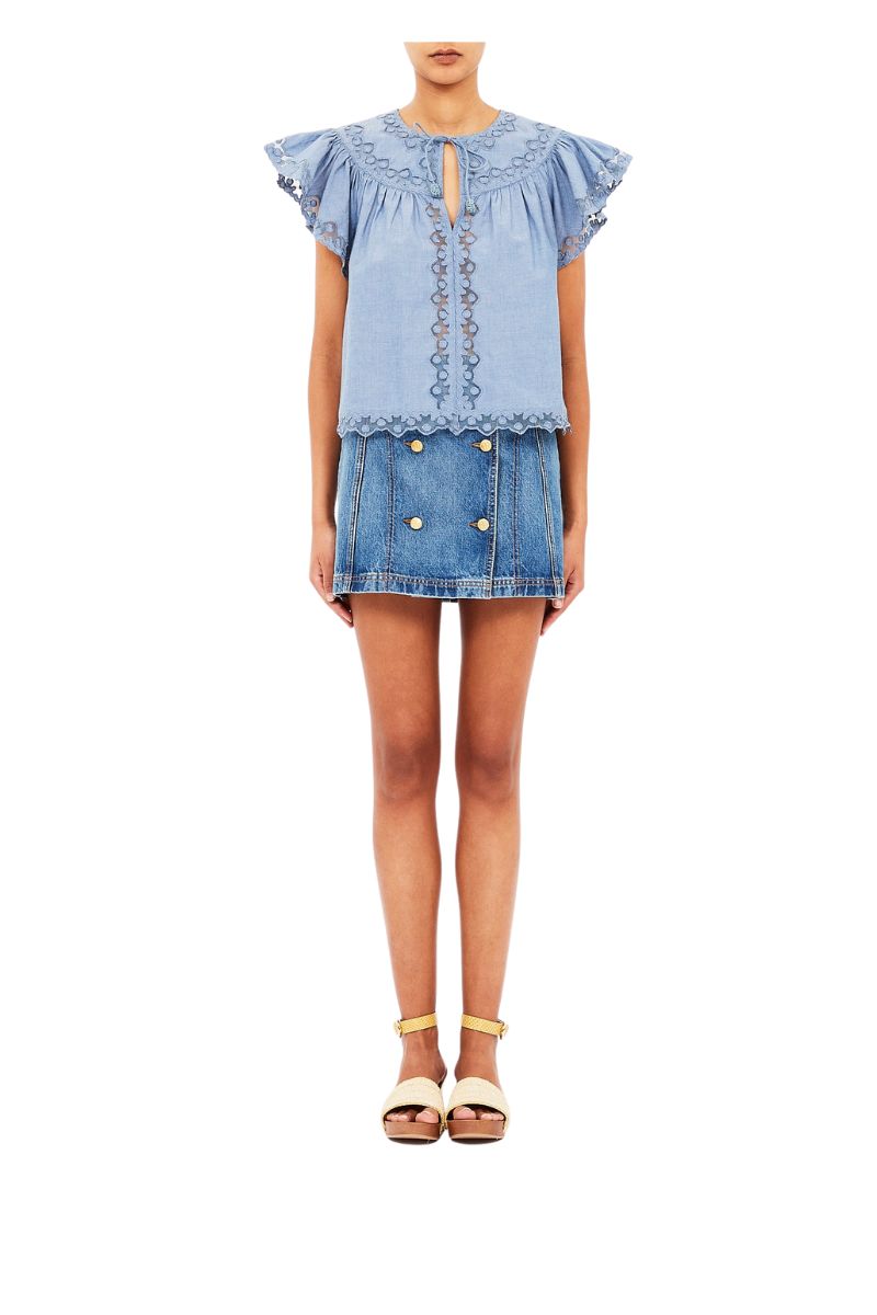 Effie Flutter Sleeve Top