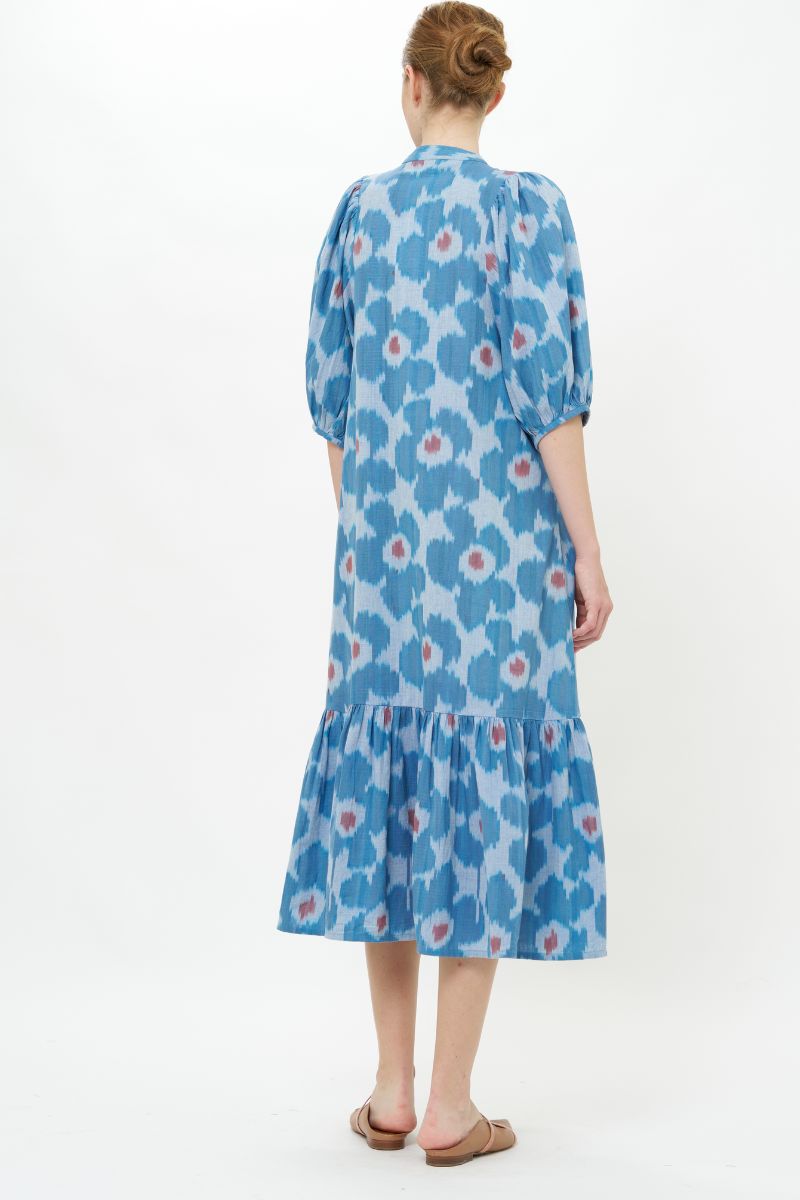 Button Down Puff Midi