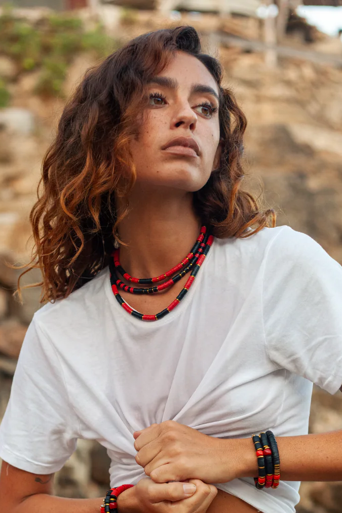 Jaipur Piccolo Nero/Rosso Una