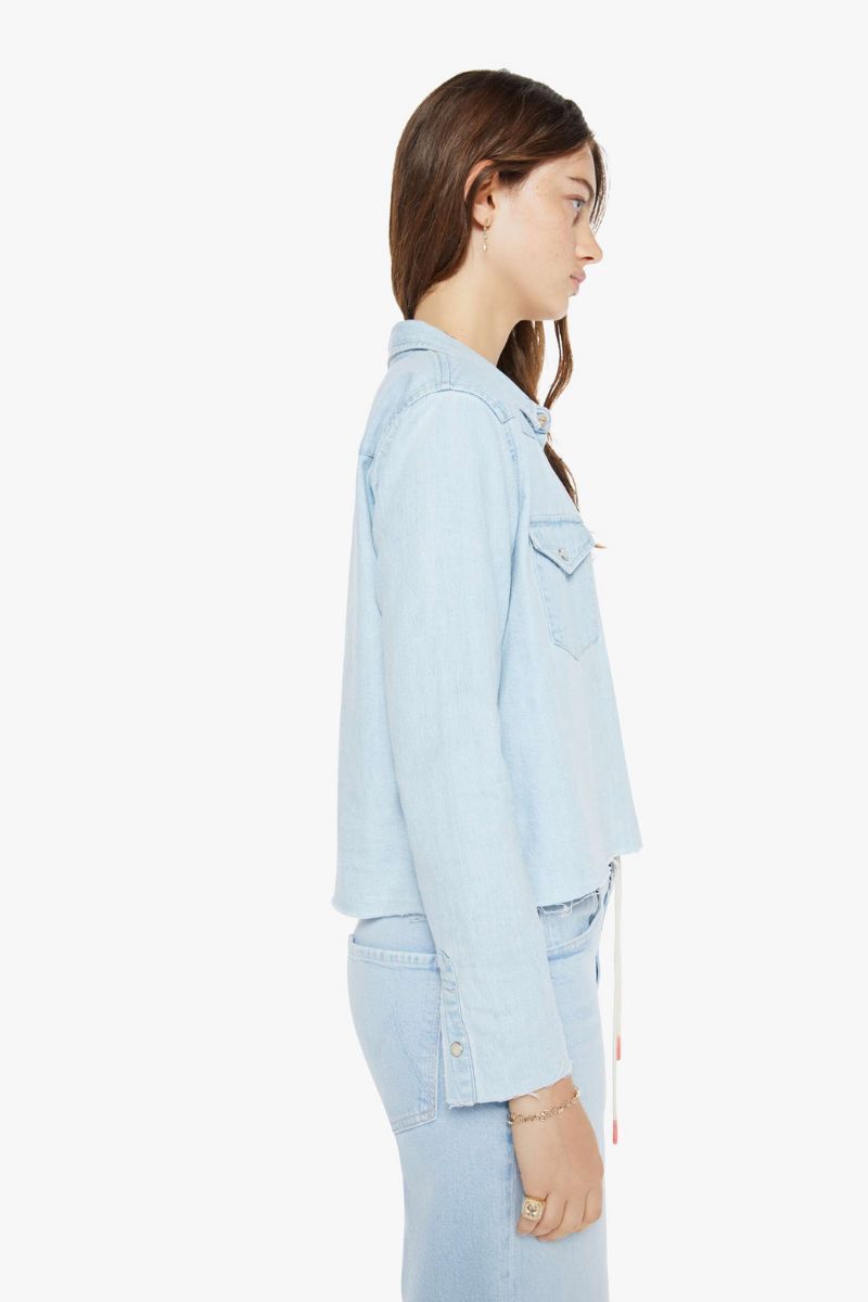 The Super Exes Crop Fray Top