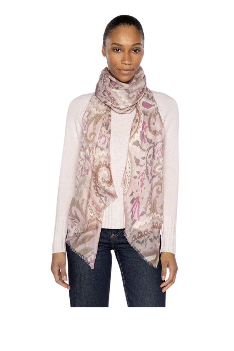 Painted Paisley Print Scarf