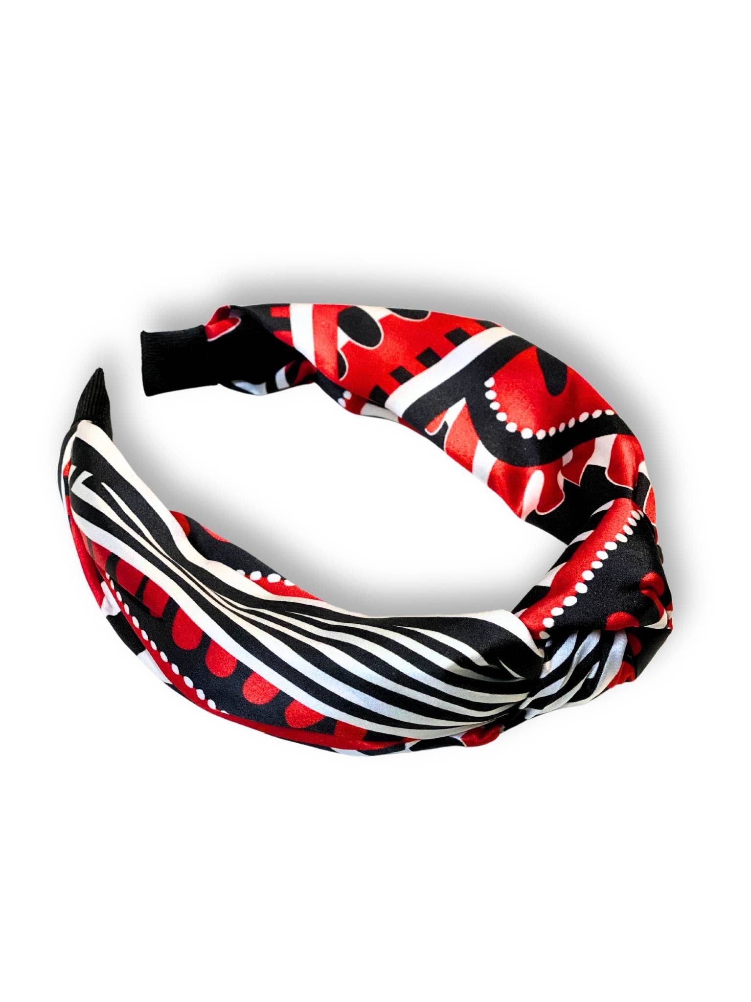 The Taylor Game Day Headbands: Red + Black
