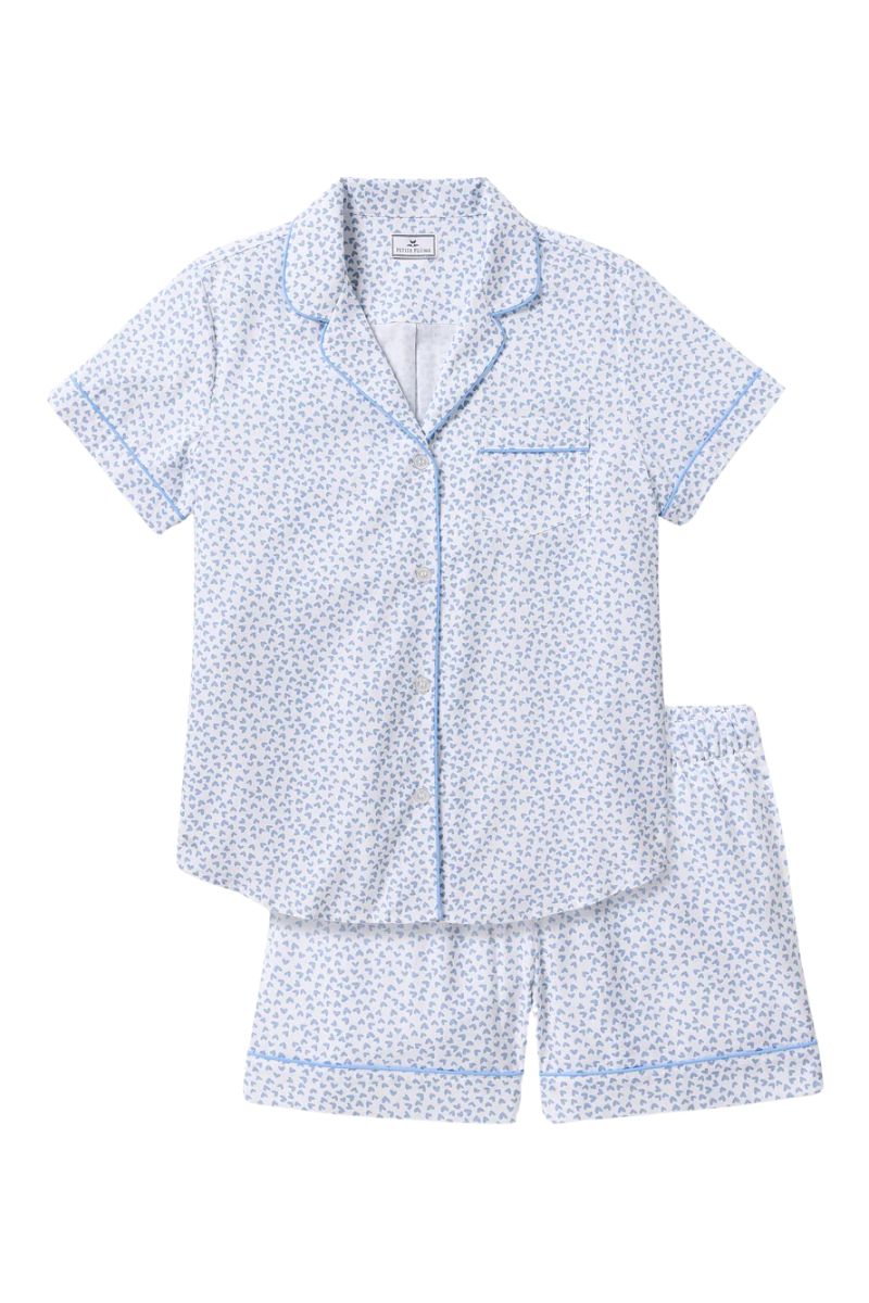 Twill Short Sleeve Pajama Short Set