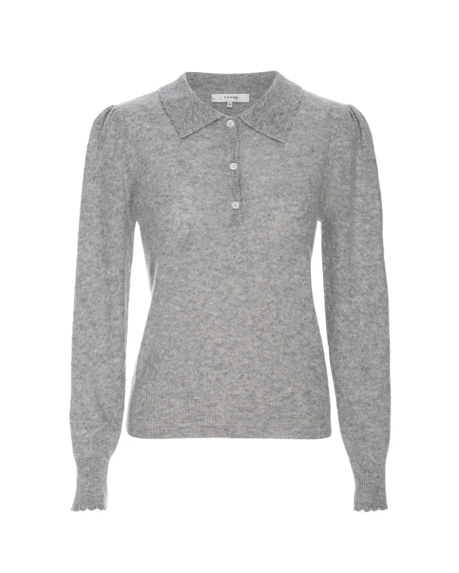Scallop Polo Sweater