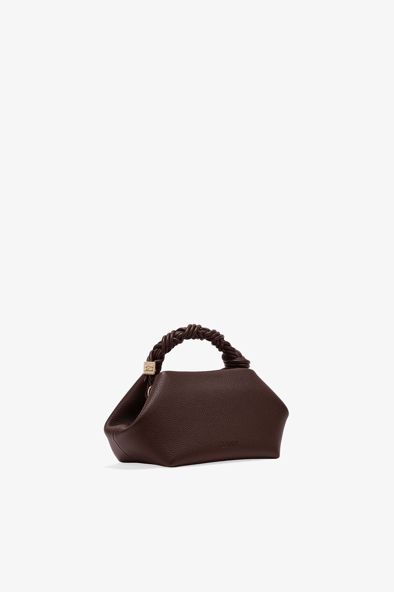 Brown Grained Small Bou Bag