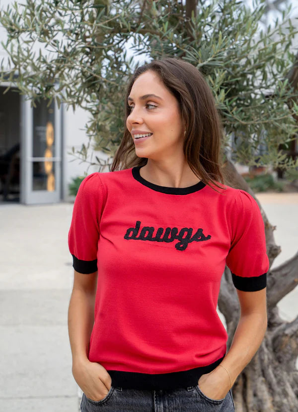 Georgia Dawgs Short Sleeve Sweater