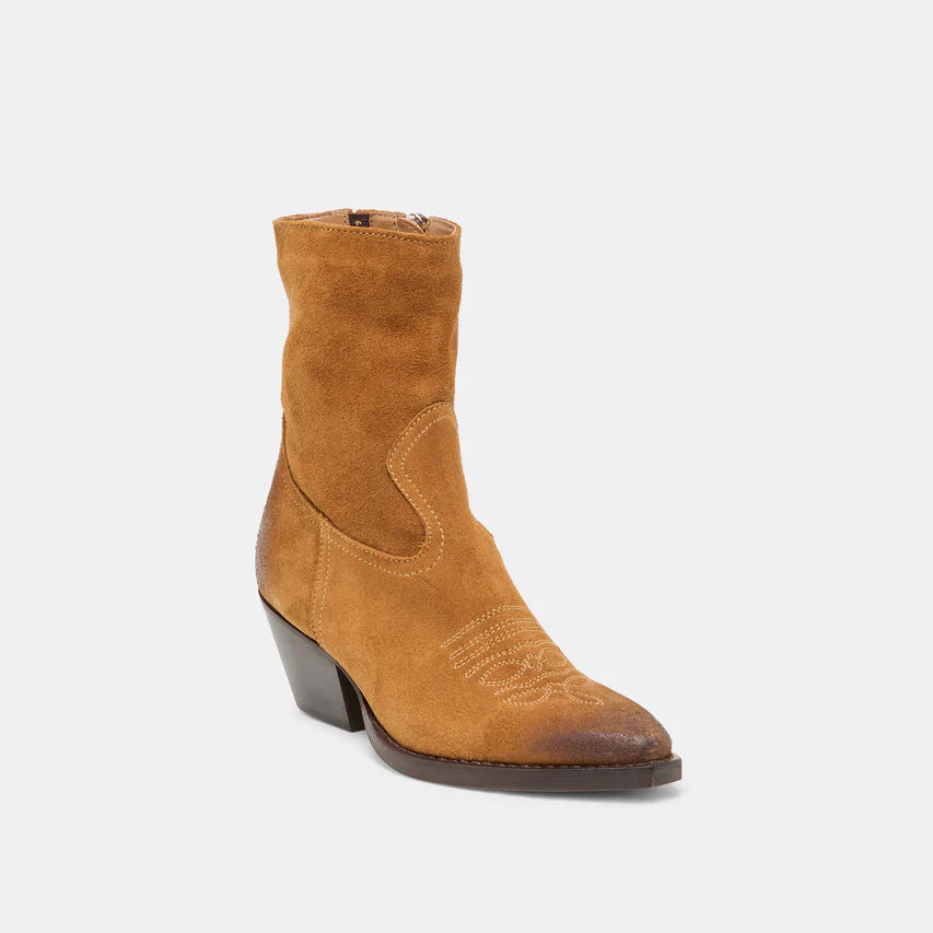 Klyde Boots in Cognac Suede