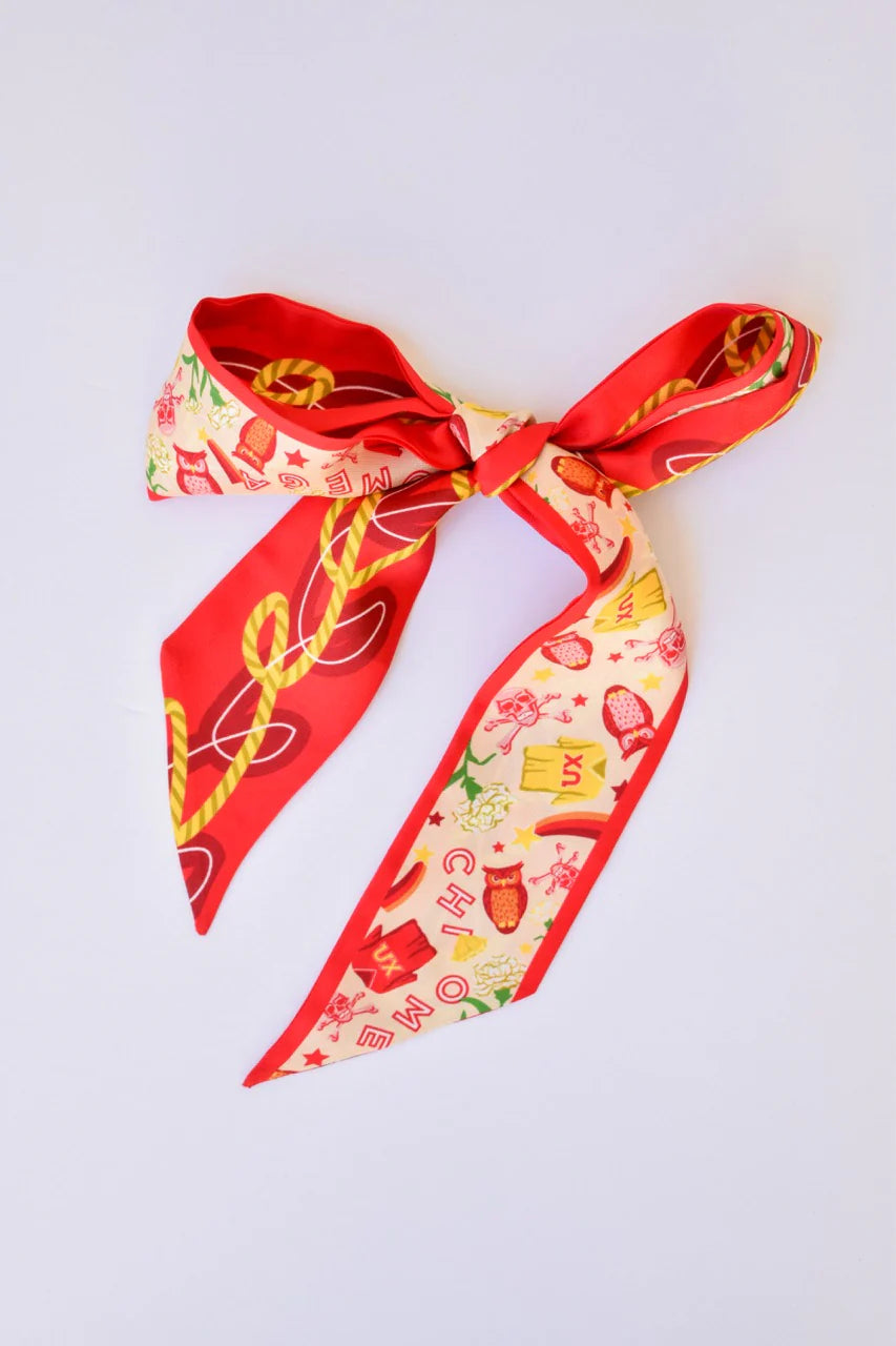 Chi Omega Twilly Scarf