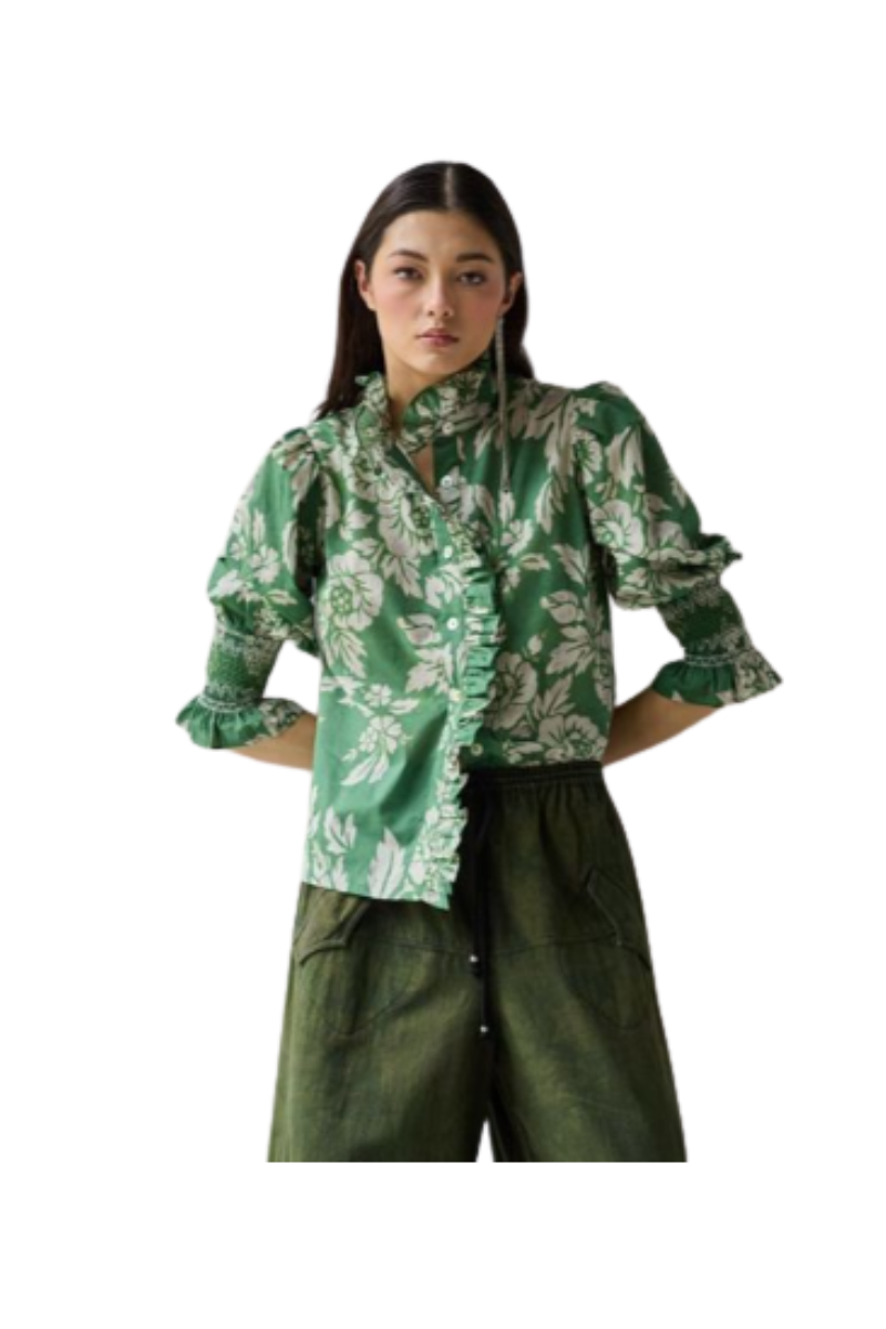 Frilled Button Down