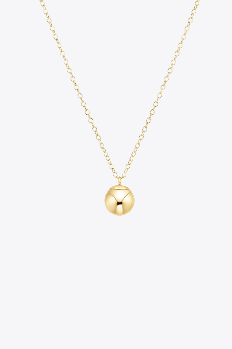 16" Necklace Gold - Classic Gold 10mm Charm