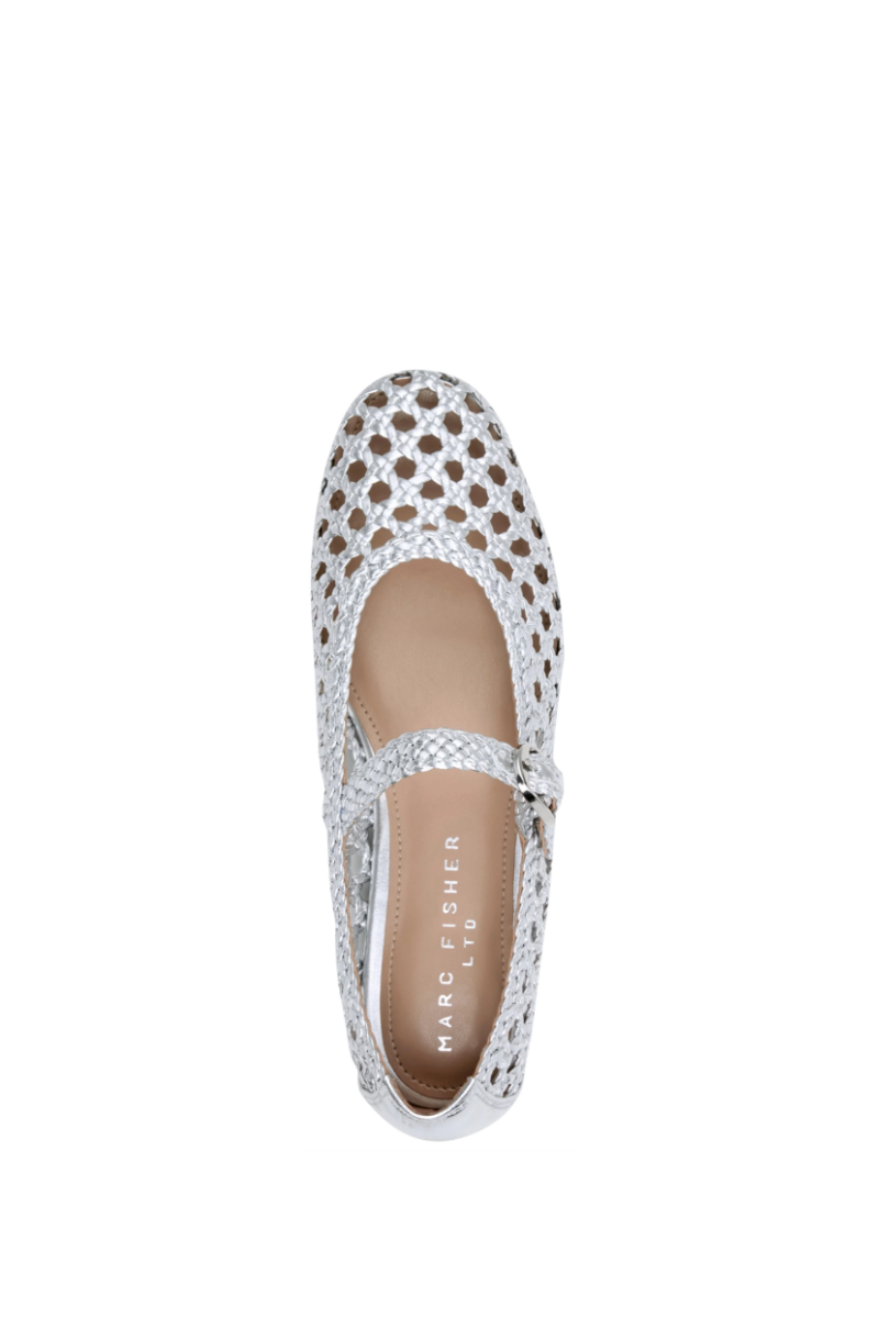 Evonna Woven Leather Mary Jane Ballet Flat