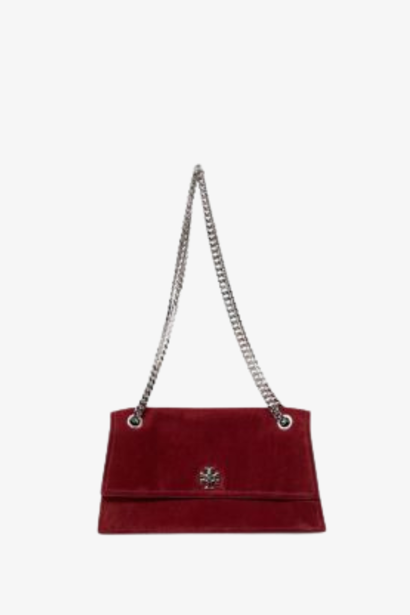Kira Turnlock Suede Shoulder Bag