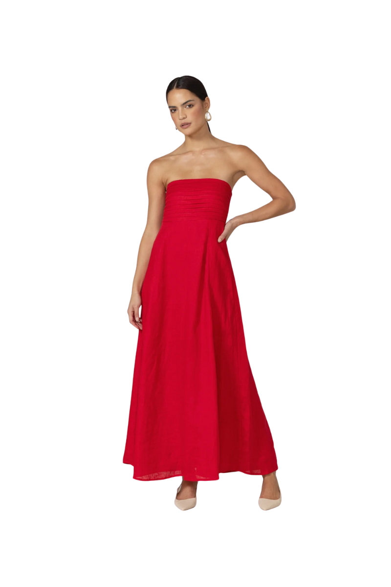 Talia Linen Maxi Dress