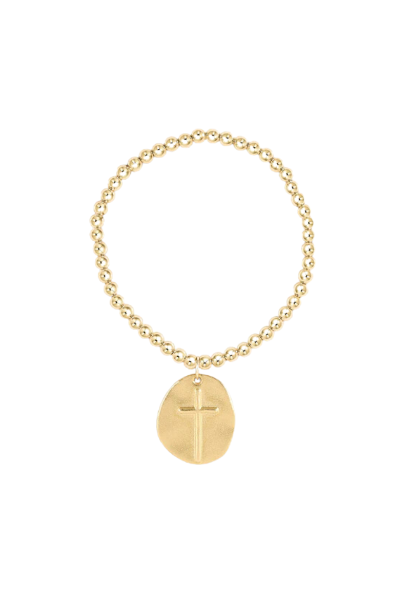 EXTENDS Classic Gold 4mm Bead Bracelet - Inspire Gold Charm