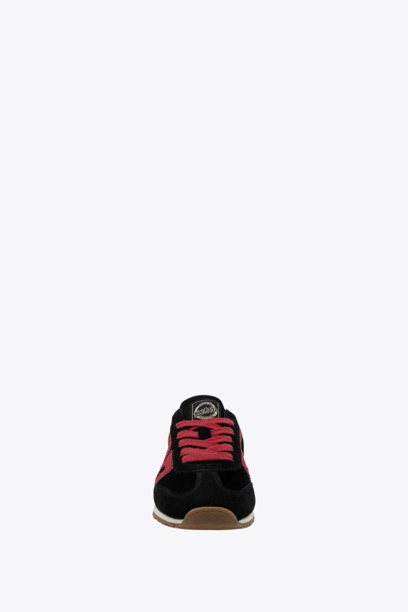 Back 70 Streetwear Venice in Velvet Black Red Backless Sneakers