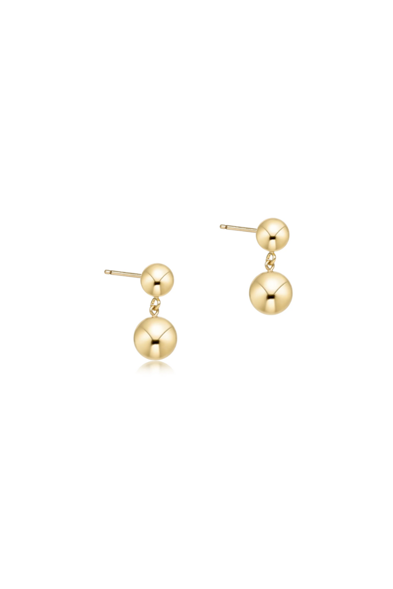 Classic 8mm Ball Drop Stud - Gold