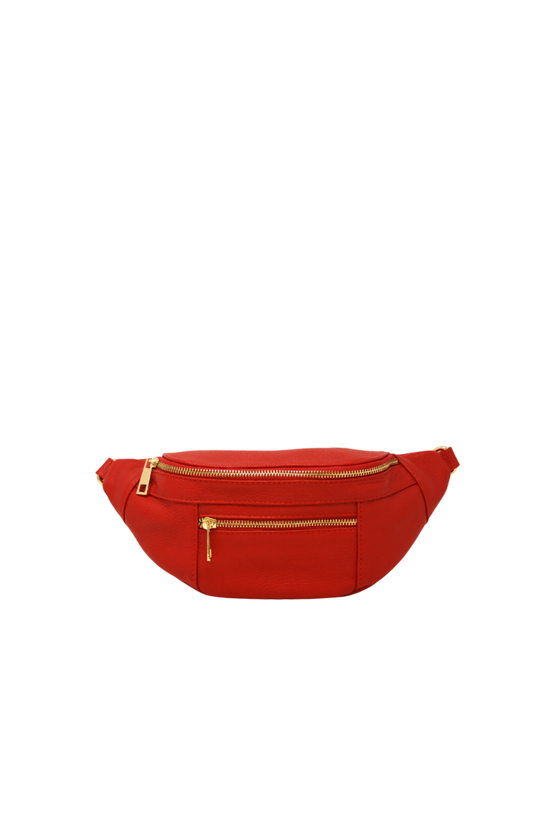 Genuine Italian Leather Crossbody Fanny Pack