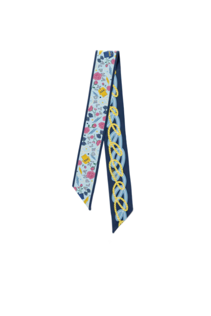 Alpha Xi Delta Skinny Twilly Scarf