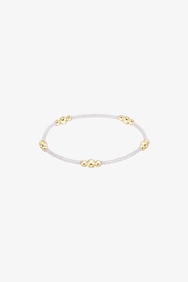 Hope Purpose Gold Bracelet - Silky White