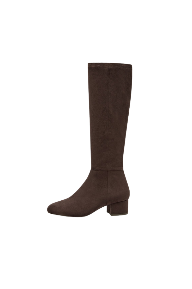 Gold Microsuede Boots