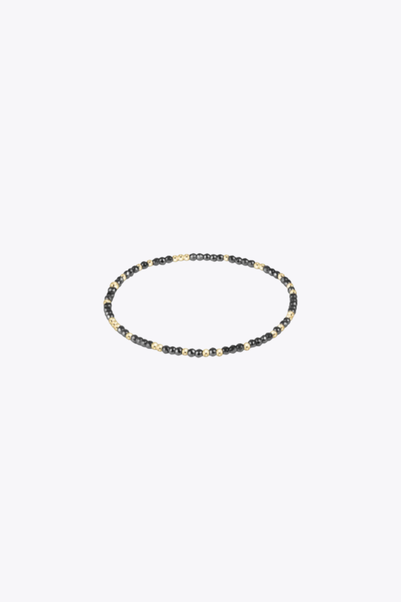 Hope Unwritten Silver  Faceted Hematite 2mm Bead  Bracelet