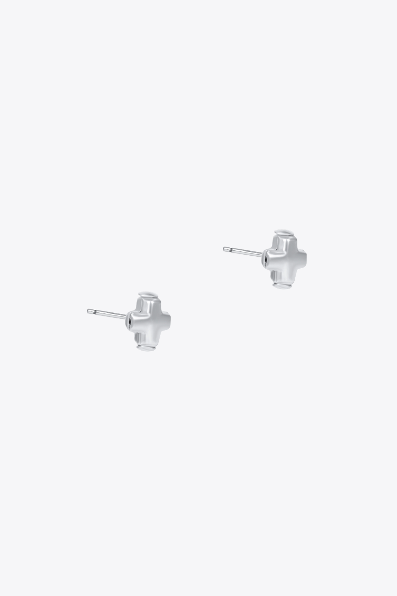 Signature Cross Small Sterling Stud - Sterling