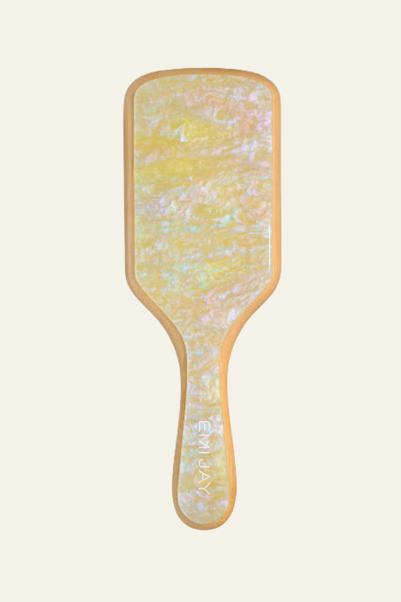 Bamboo Paddle Brush in Lemon Sugar