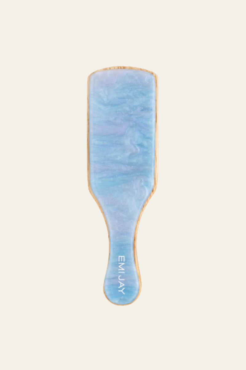 Mini Boar Bristle Brush in Blue Sugar