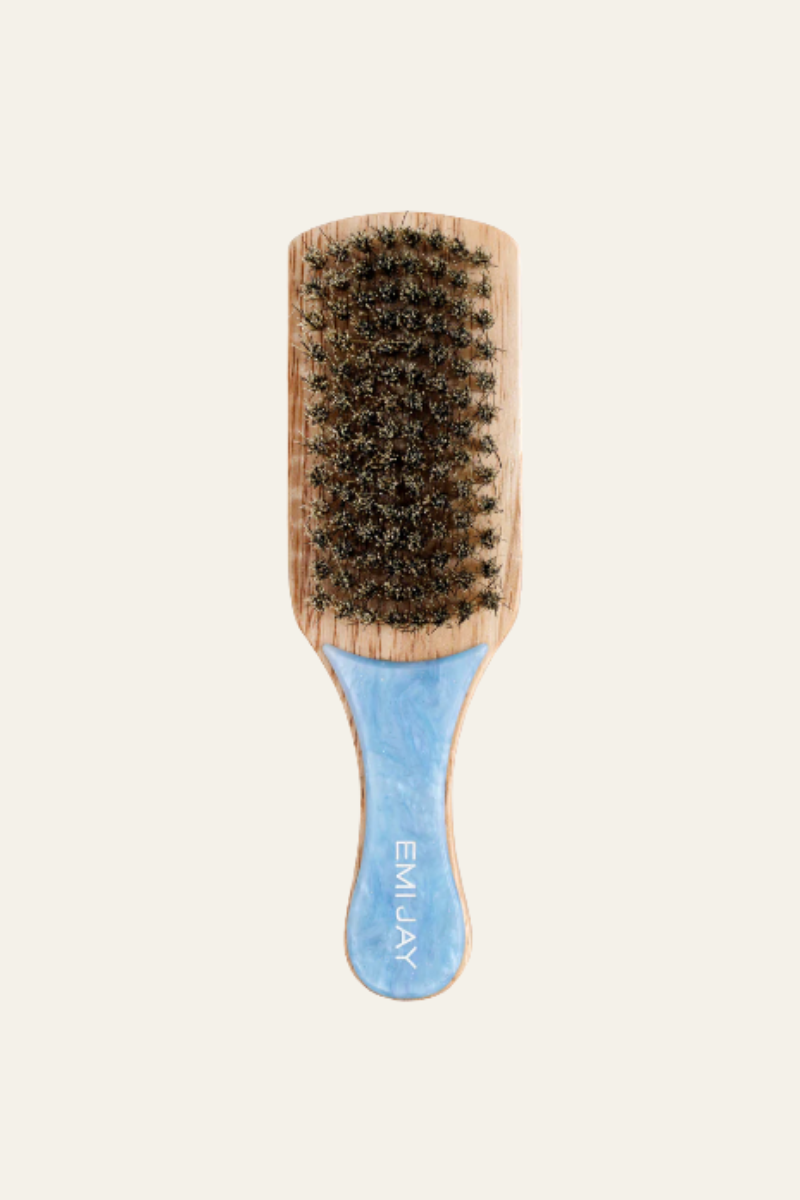 Mini Boar Bristle Brush in Blue Sugar