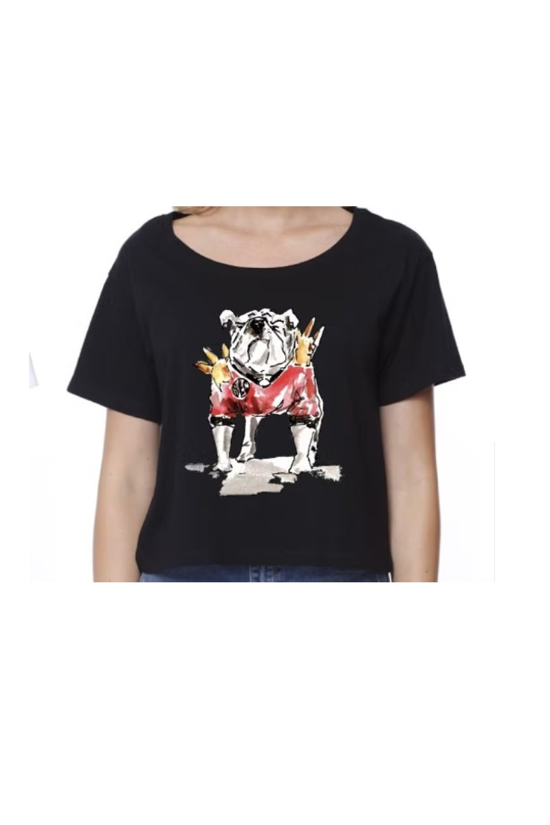 Womens UGA Savage Bulldog Star Tee