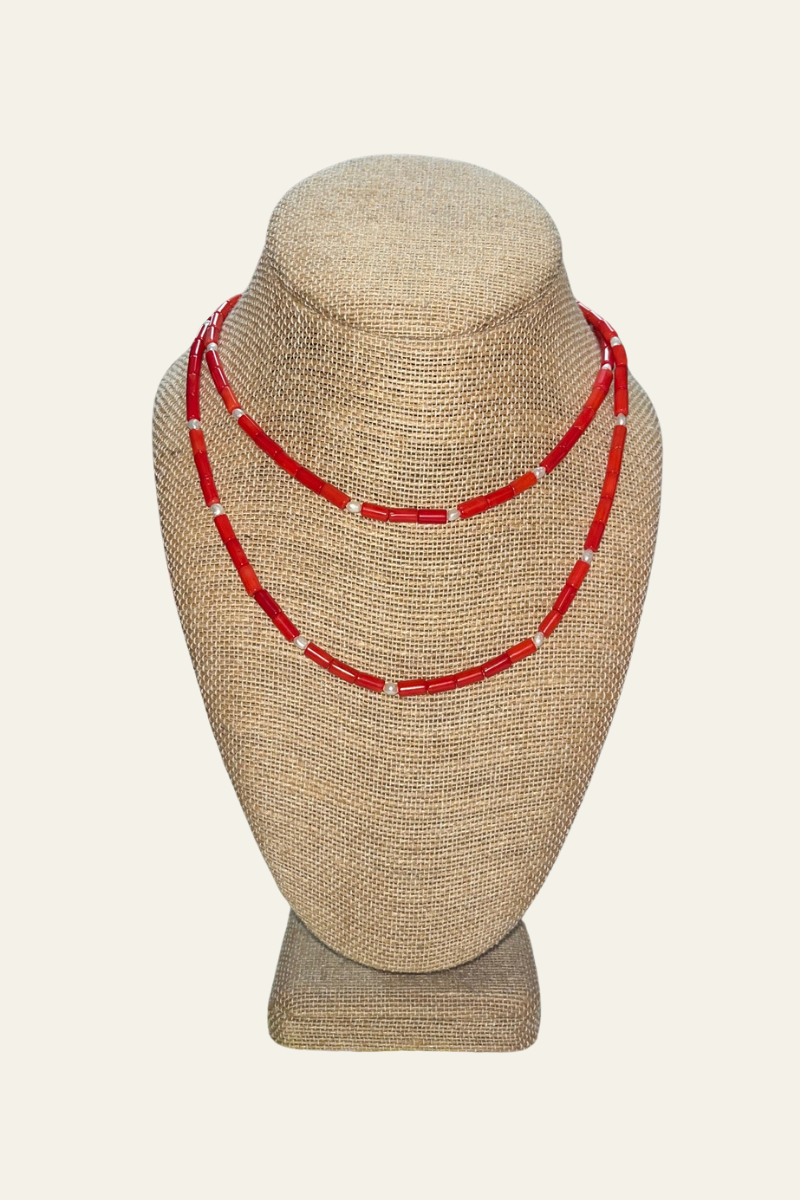 Georgia Coral Long Necklace