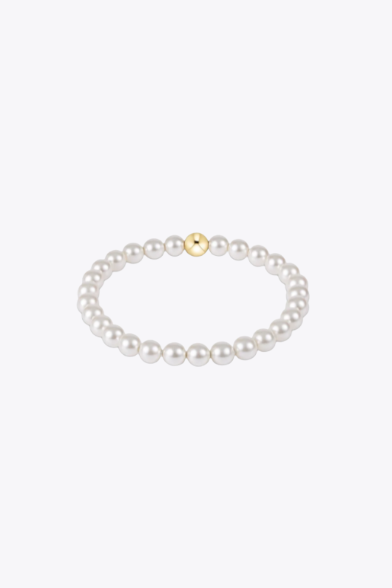 Classic Pearl 6mm Bead Bracelet