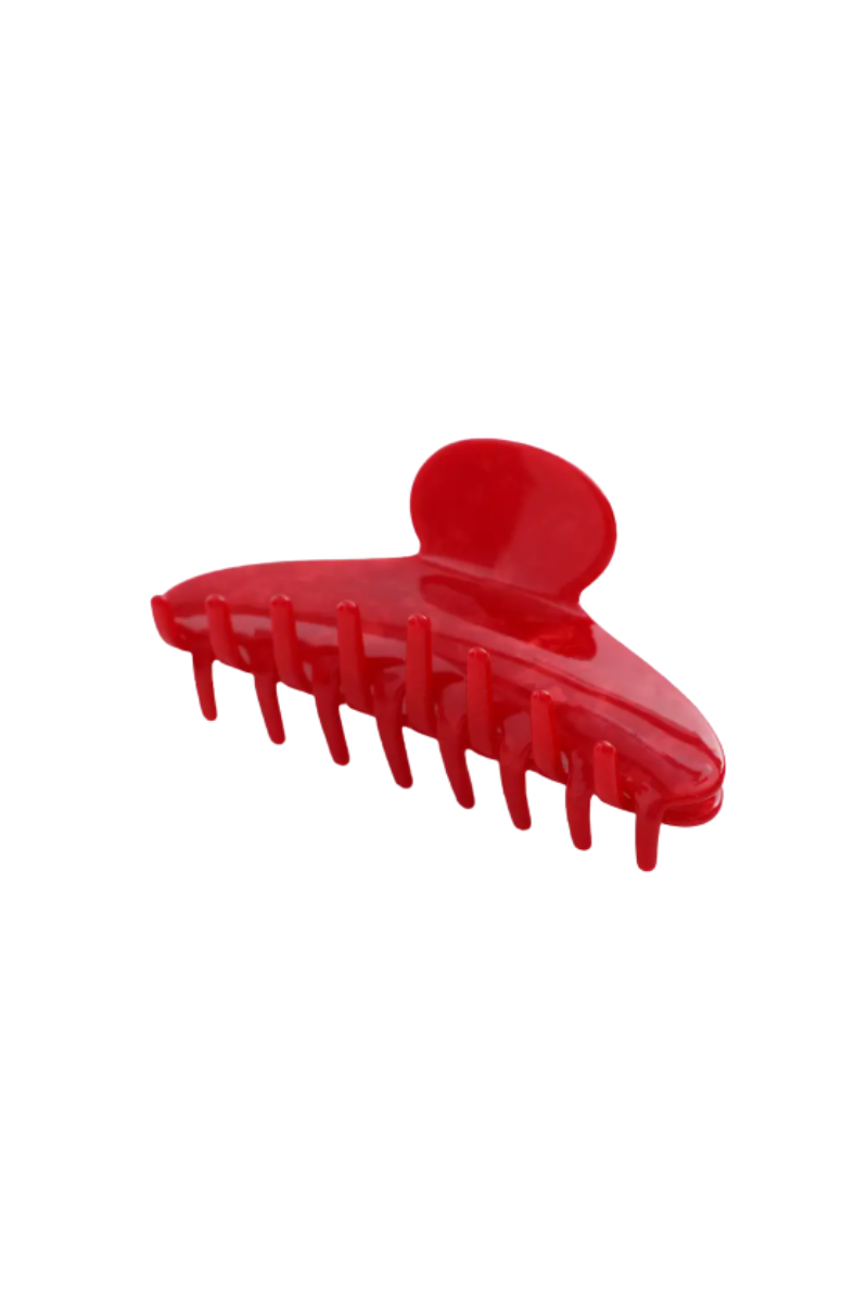 Cherry Red Claw Clip Oval