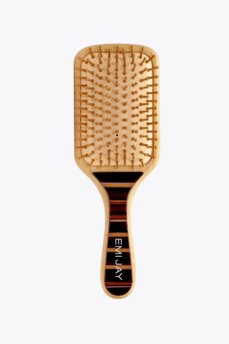 Bamboo Paddle Brush in Night Cap