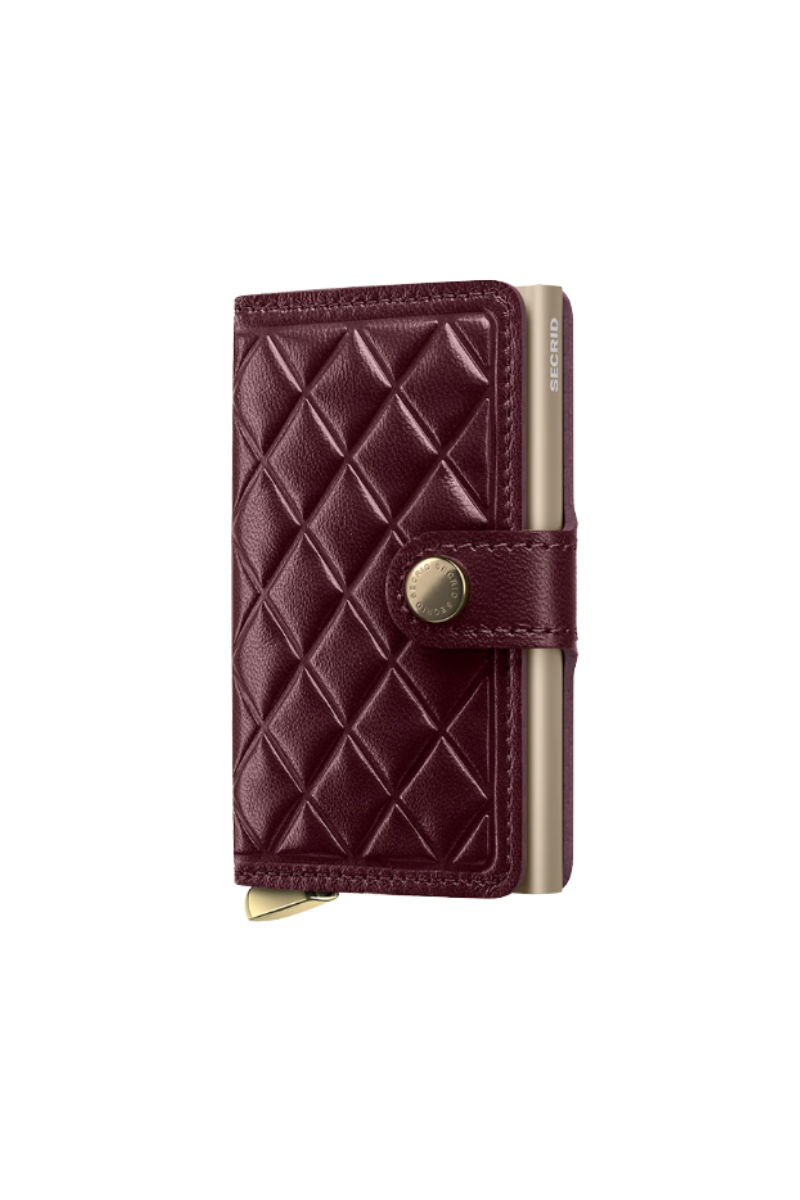 Premium Miniwallet - Emboss Diamond Bordeaux