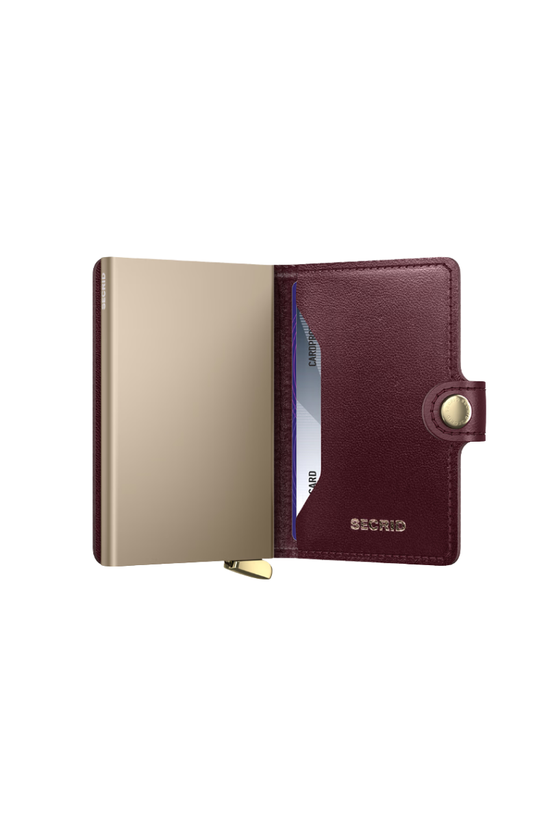 Premium Miniwallet - Emboss Diamond Bordeaux